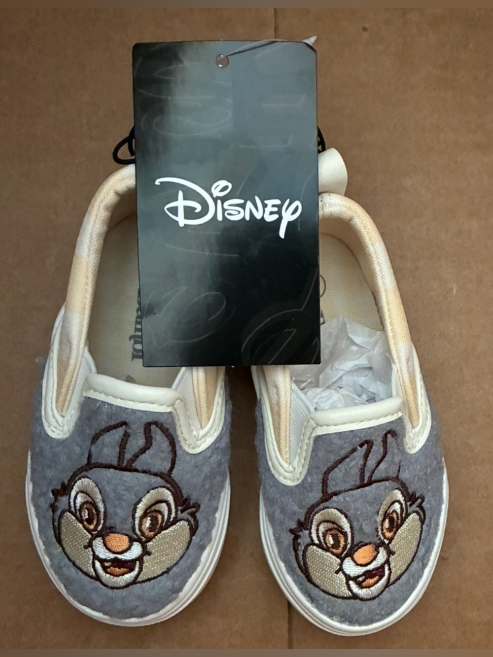 Disney Kids Thumper Slip-On Shoes - Gray and Cream